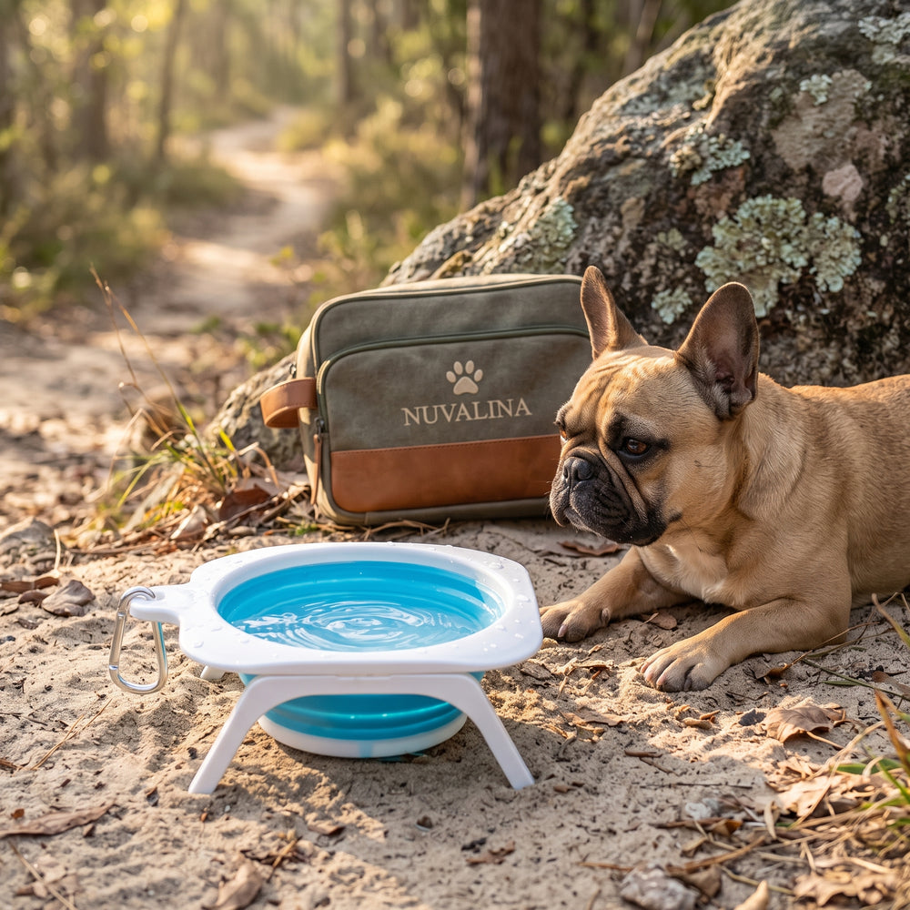 Tazón Plegable de Viaje para Perro — Comida y Agua Donde Tú Vayas